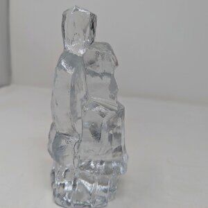 Vintage MCM Uno Westerberg design for Pukeberg Sweden Art Glass sculpture Family